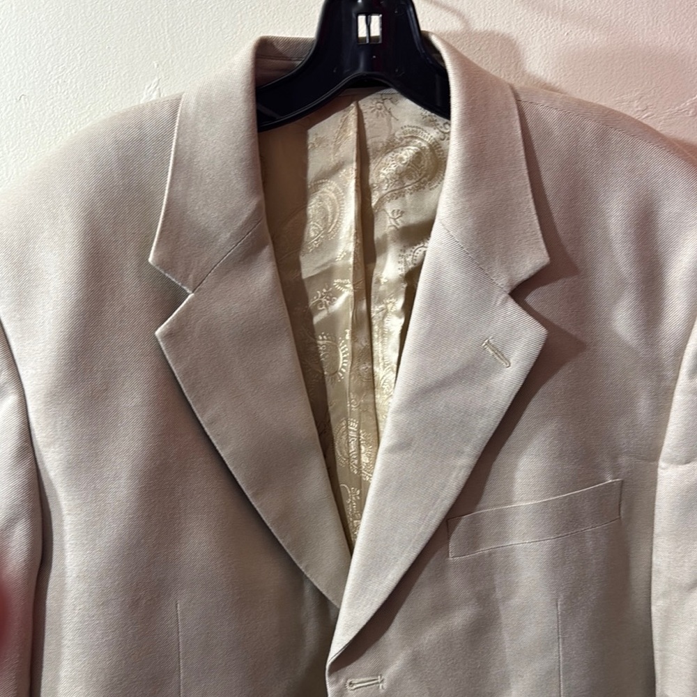 Ralph Lauren men suit jacket size 44 long 100% bamboo